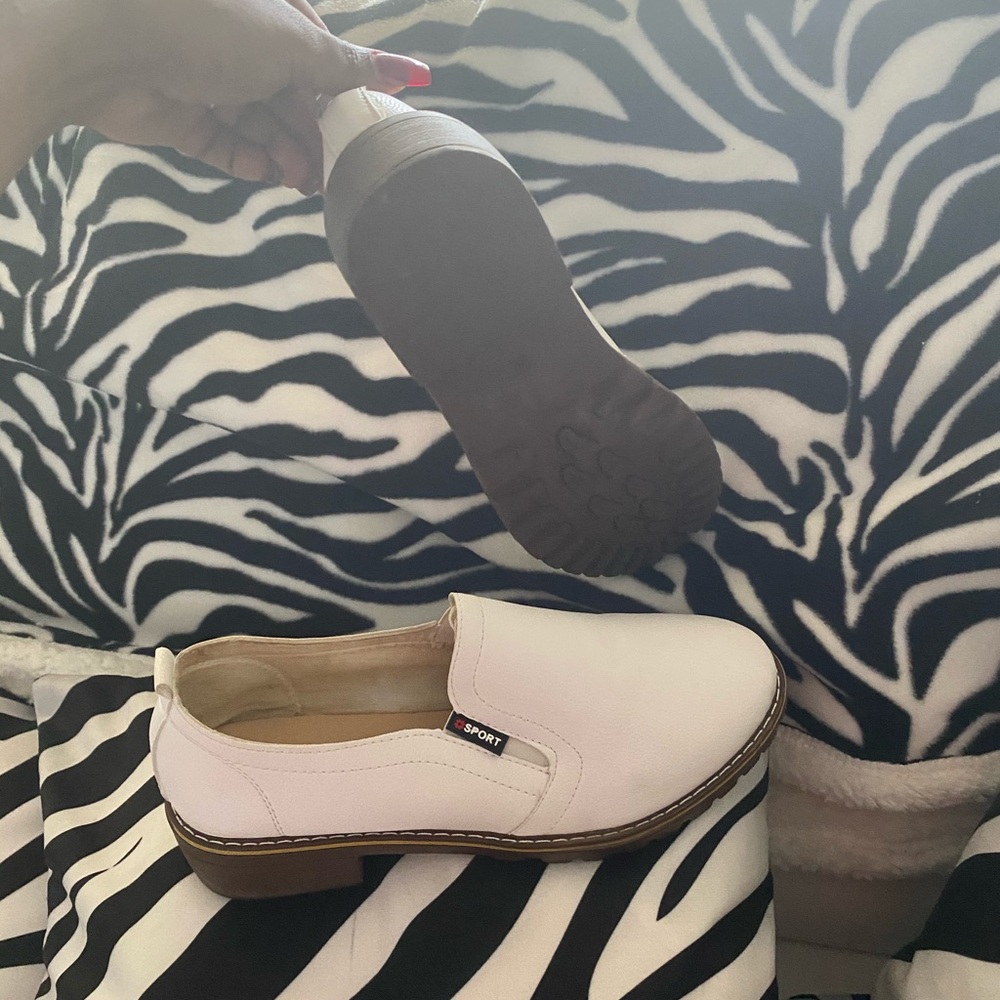 White loafers